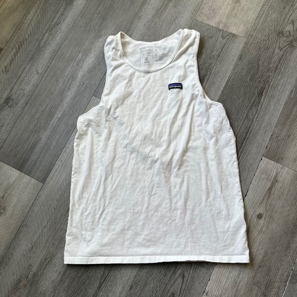 Patagonia White Organic Cotton Tank Top Men's M